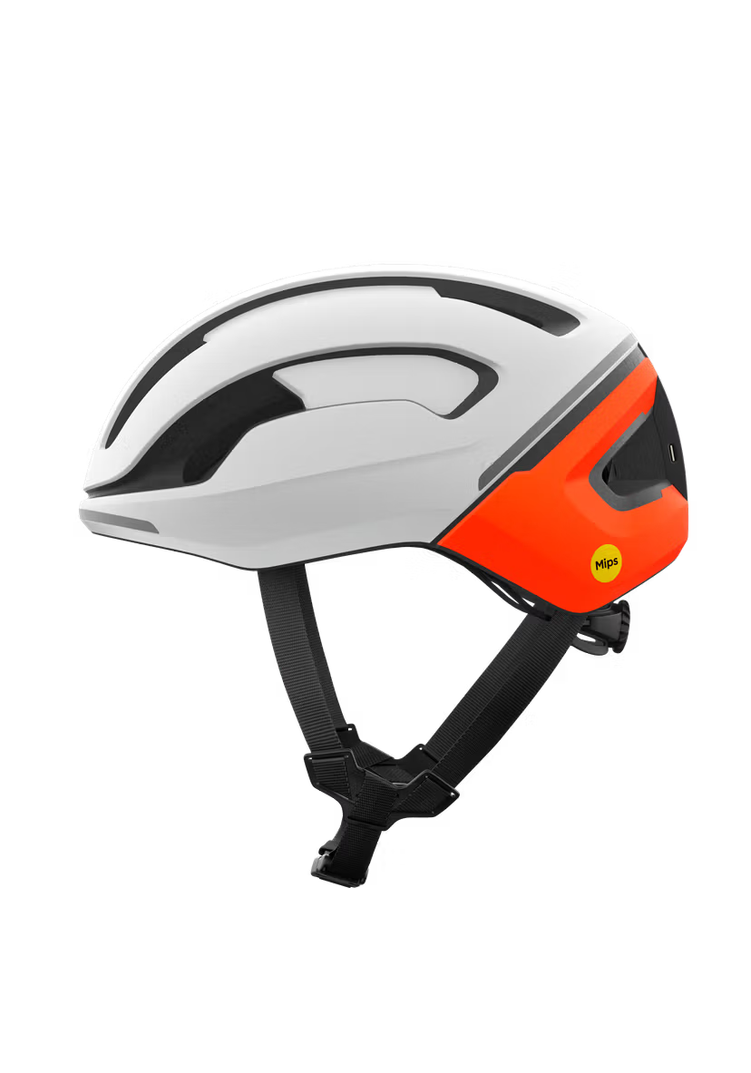 POC Omne Beacon MIPS Commute Bike Helmet Hydrogen White/Fluorescent Orange Matt