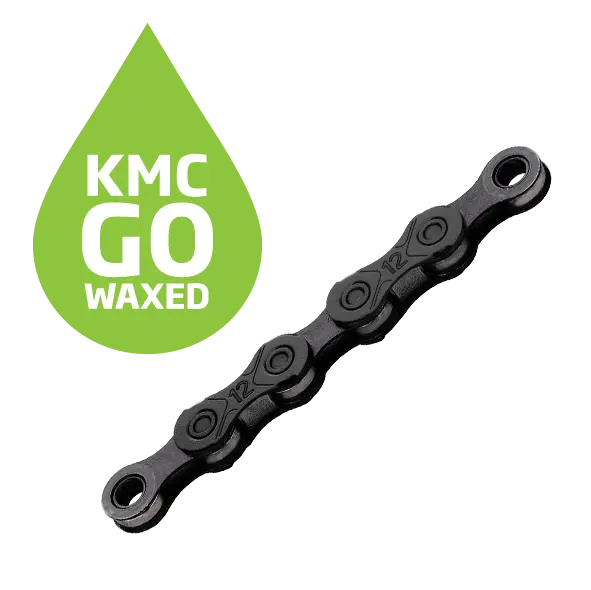 KMC X12 Go Waxed Kjede Sort 12-Delt, 126 ledd
