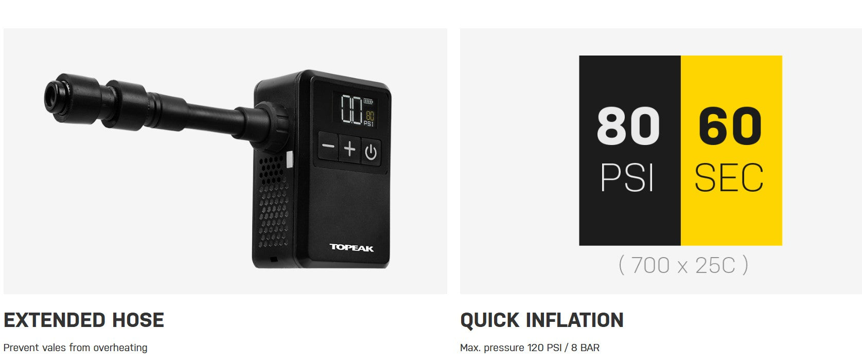 Topeak E-Booster Digital Mini Pumpe