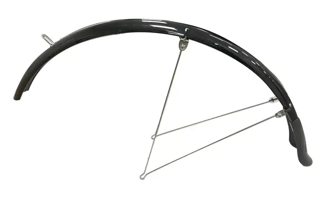SunnyWheel Skjermsett 28" m/stivere, Sort, Plast Skvettlapper