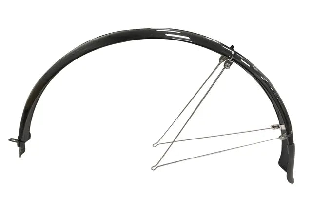 SunnyWheel Skjermsett 28" m/stivere, Sort, Plast Skvettlapper