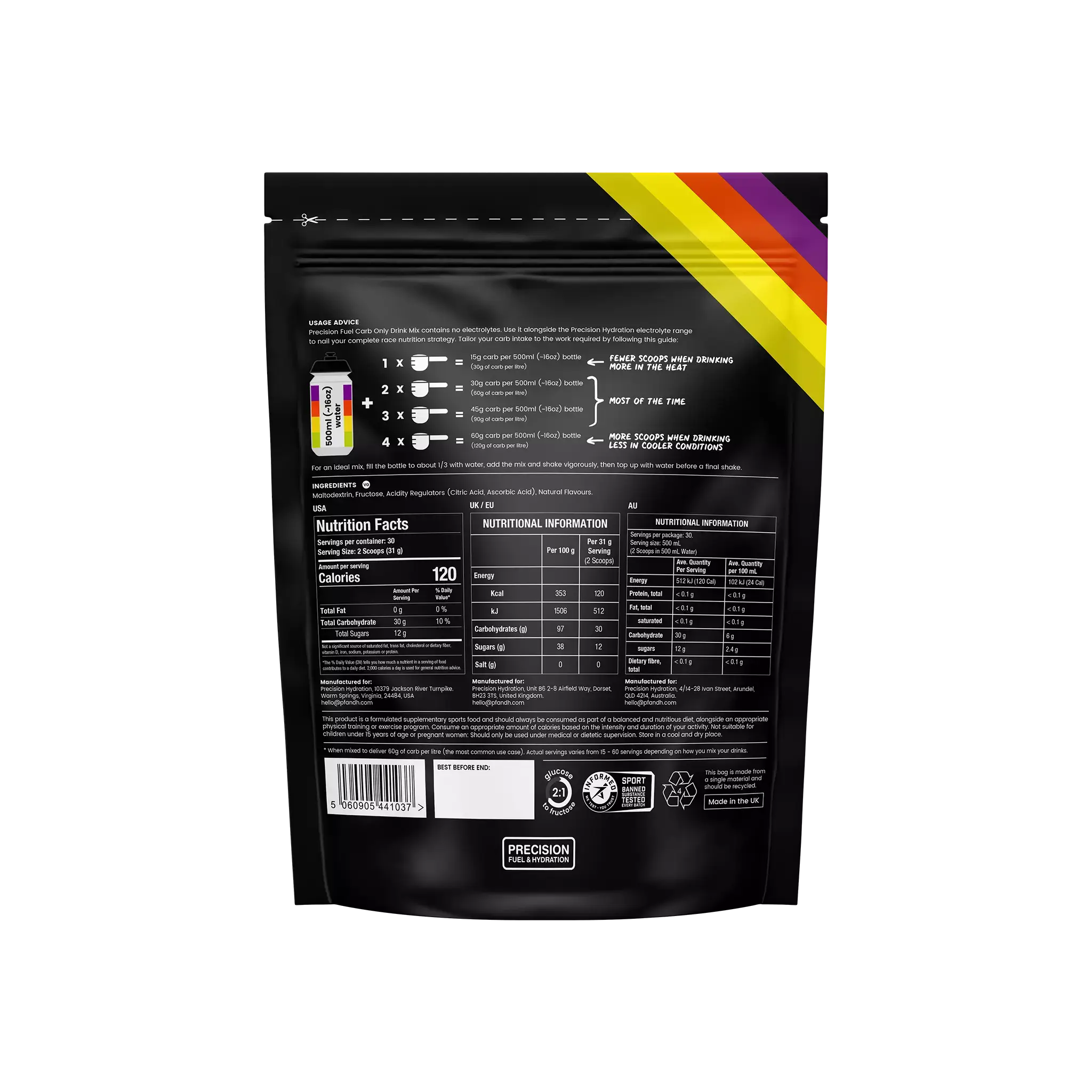 Precision Fuel 30-120 Carb Only Drink Mix